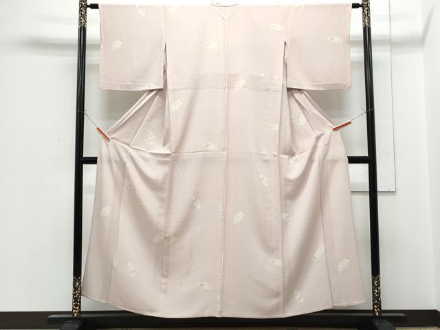 平和屋着物▽上質な小紋　単衣　貝合わせ松葉文　正絹　逸品　CABF7726th_1