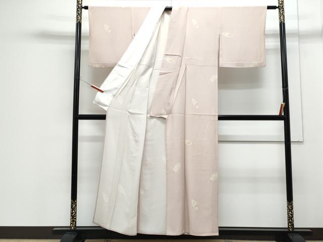 平和屋着物▽上質な小紋　単衣　貝合わせ松葉文　正絹　逸品　CABF7726th_2
