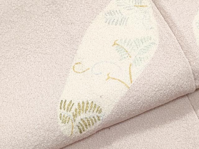 平和屋着物▽上質な小紋　単衣　貝合わせ松葉文　正絹　逸品　CABF7726th_5
