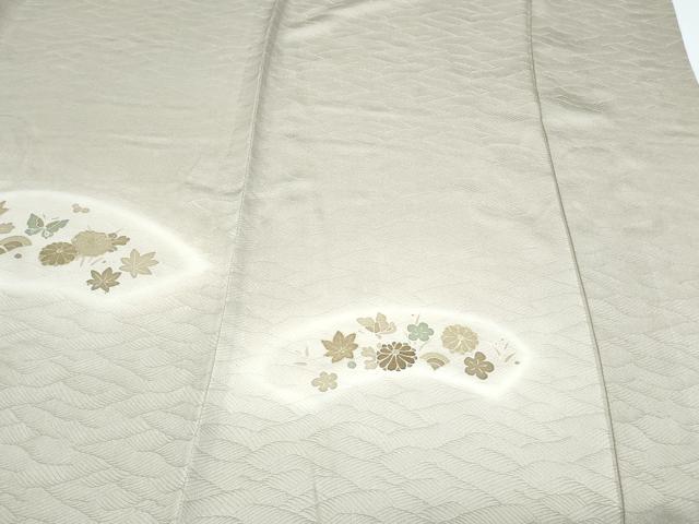 平和屋着物▽訪問着　単衣　花蝶文　暈し染め　金彩　正絹　逸品　CABF7727th_4