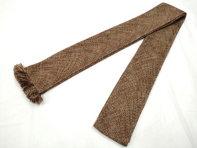 平和屋着物○男性 角帯 正絹 逸品 二代目 廣澤徳三郎作 組織 霞文 off