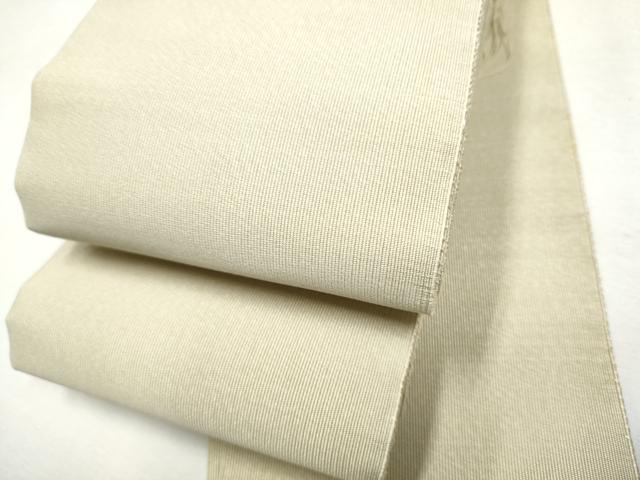 平和屋着物●男性　爪掻き本綴れ　角帯　色無地　練色　正絹　逸品　CABF8489hy