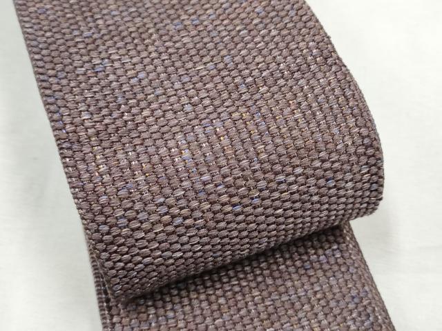 平和屋着物●男性　本場筑前博多織　角帯　霞文　正絹　逸品　CABF8541hy_4