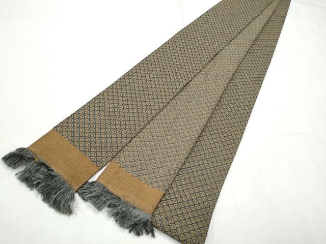 平和屋着物○男性 本場筑前博多織 角帯 霞文 正絹 逸品 CABF8456hy