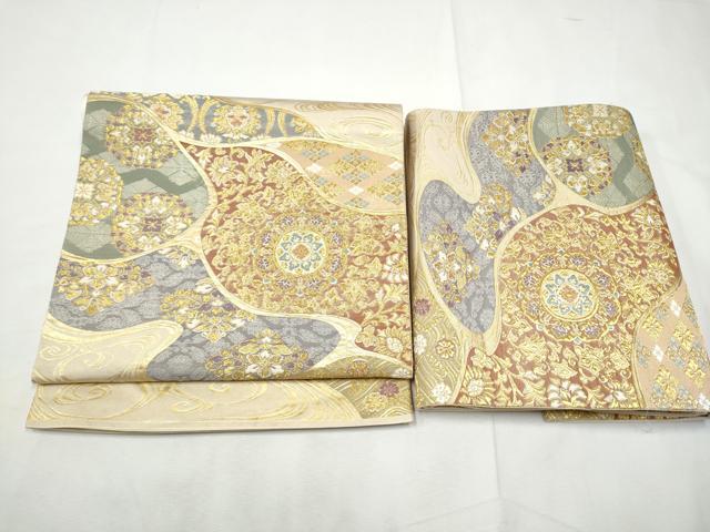 平和屋着物●つけ帯　唐織　古綾錦　金糸　正絹　逸品　CABF8663hy