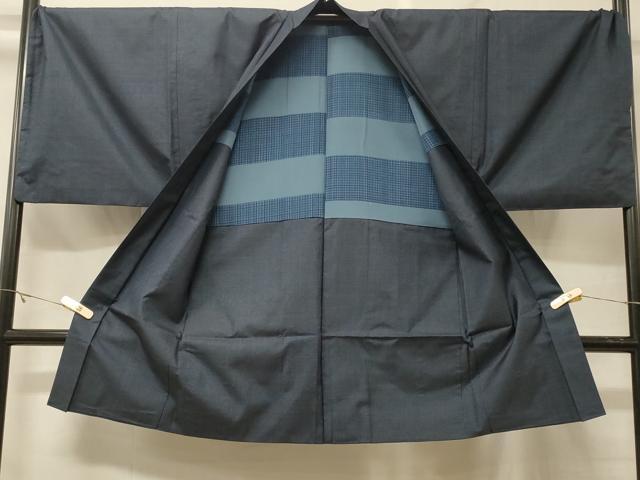 平和屋着物＃男性 本場大島紬 長羽織 100亀甲 総詰め 正絹 逸品