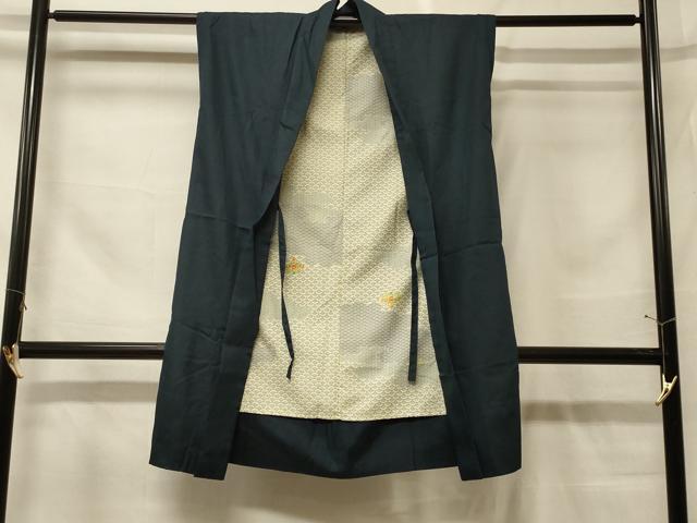 平和屋着物＃男性　袖無し羽織　紬地　霞文　正絹　逸品　CABF9006in 14,040円