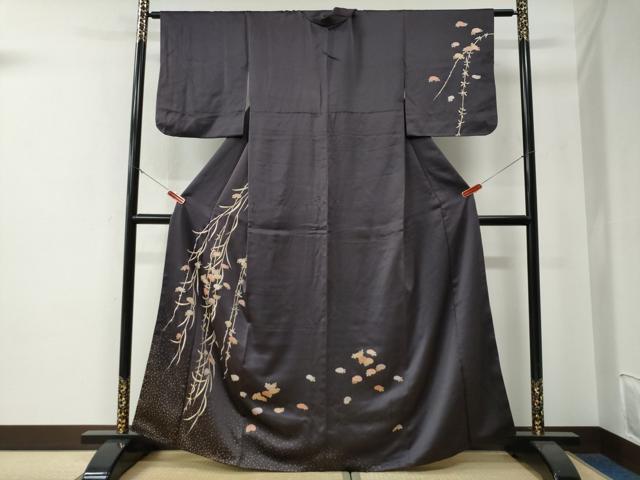 平和屋着物●訪問着　刺繍　万寿菊　金彩　正絹　逸品　CABG0030yc