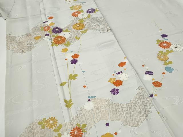 平和屋着物●創業460年・千總　訪問着　駒刺繍　菊花文　金彩　三越扱い　正絹　逸品　未使用　CABG0131yc_3