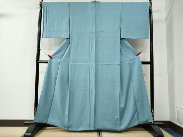 平和屋着物●上質な色無地　花唐草地紋　浅縹色　やまと誂製　正絹　逸品　CABG0178yc_1