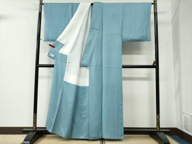 平和屋着物●上質な色無地　花唐草地紋　浅縹色　やまと誂製　正絹　逸品　CABG0178yc_2