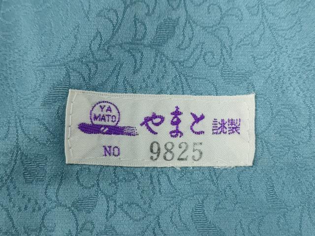 平和屋着物●上質な色無地　花唐草地紋　浅縹色　やまと誂製　正絹　逸品　CABG0178yc_6