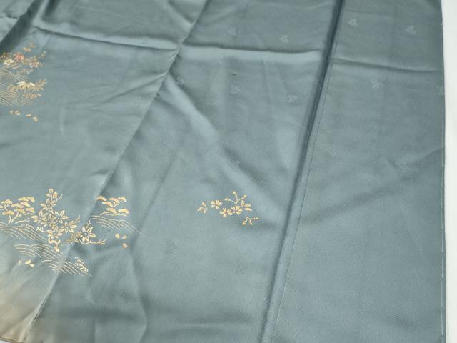 平和屋着物●訪問着　刺繍　飛鶴浜松籬草花文　暈し染め　金彩　正絹　逸品　CABG0221yc_4