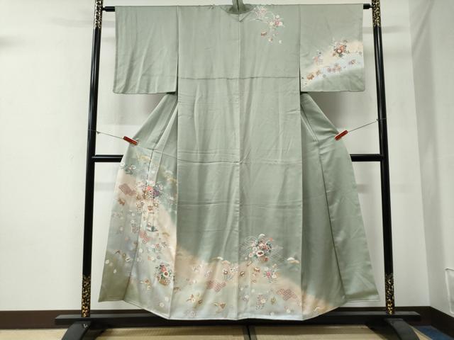 平和屋着物●訪問着　花籠文　暈し染め　金彩　正絹　逸品　CABG0321yc 21,229円