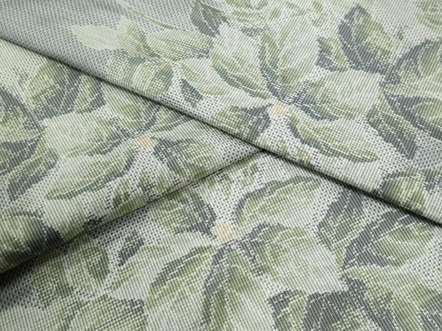 平和屋着物●本場大島紬　白大島　7マルキ　総絣　草花文　正絹　逸品　CABG0557yc