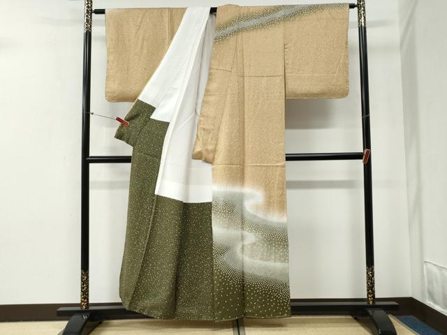 平和屋着物●訪問着　作家物　絞り　霞文　暈し染め　正絹　逸品　未使用　CABG0683yc_1