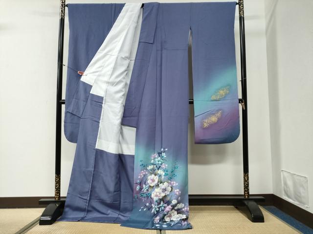 平和屋着物●豪華振袖　草花文　暈し染め　金彩　正絹　逸品　CABG0773yc_3