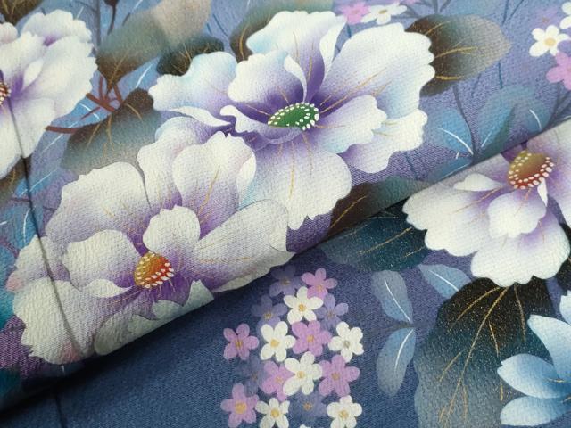 平和屋着物●豪華振袖　草花文　暈し染め　金彩　正絹　逸品　CABG0773yc_7
