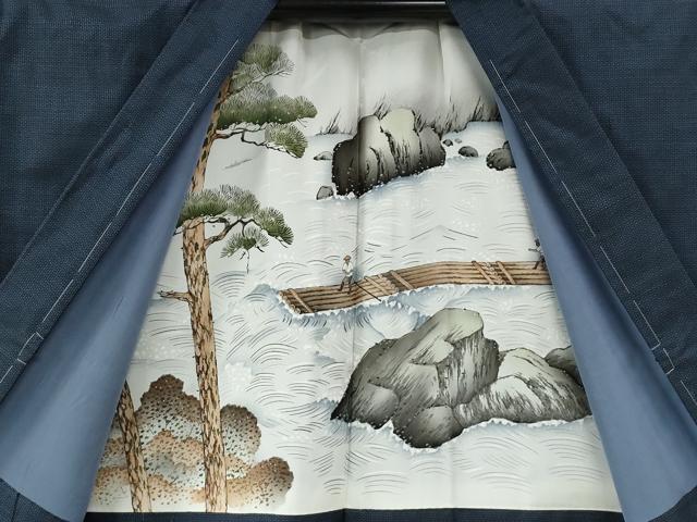 平和屋着物○男性 本場大島紬 アンサンブル 100亀甲 総詰め 西紬工場