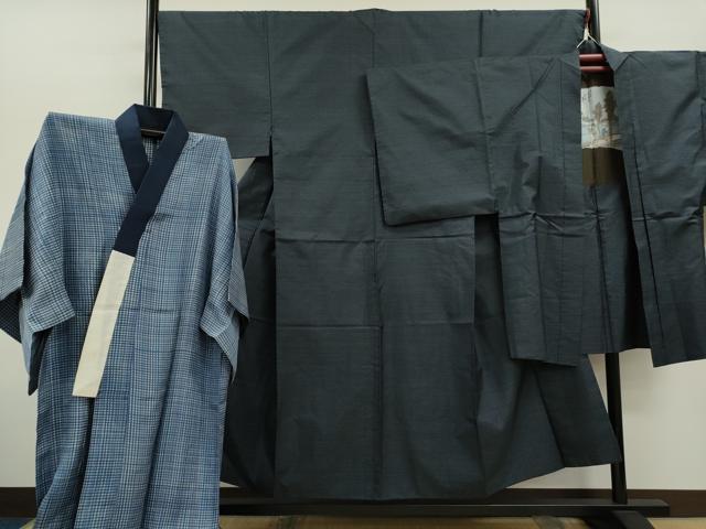 平和屋着物●男性　本場大島紬　アンサンブル・長襦袢セット　吉祥文　正絹　逸品　CABG2106ze