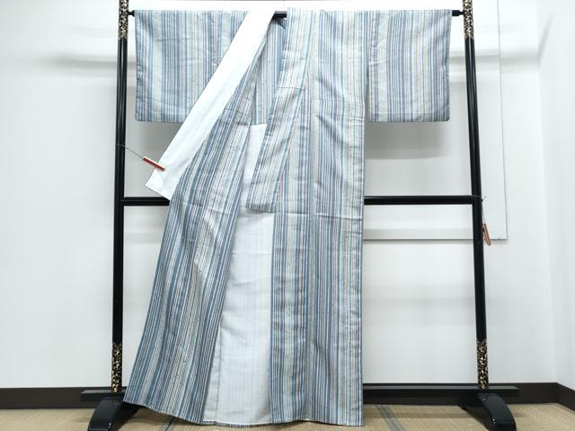 平和屋着物▽小紋　単衣　間道　洗える着物　CABG2511th_2