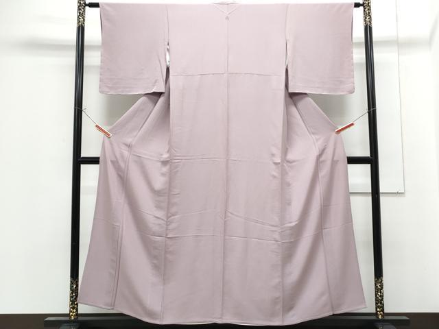 平和屋着物▽上質な色無地　単衣　紅藤色　正絹　逸品　CABG2686th_1