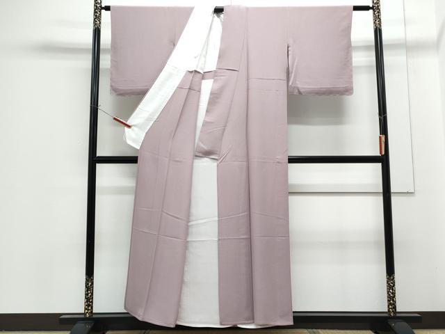 平和屋着物▽上質な色無地　単衣　紅藤色　正絹　逸品　CABG2686th_2