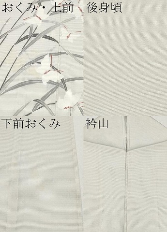 平和屋着物＊夏物　訪問着　絽　すすき舞蝶文　正絹　逸品　CABG3255tx_8