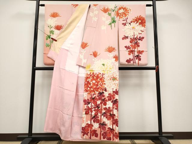 平和屋本店●アンティーク　大正ロマン　振袖　乱菊　暈し染め　金彩　正絹　逸品　CABG3422tx_1