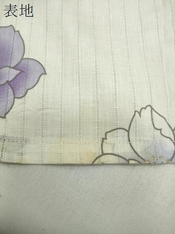 平和屋着物∴夏物　浴衣　牡丹花文　金彩　綿　逸品　CABG4143gh_7