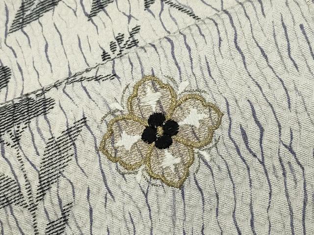 平和屋着物●男性　訪問着　刺繍　菱吉祥花文　暈し染め　銀彩　正絹　逸品　CABG4363gh 平和屋着物○男性 訪問着 刺繍 菱吉祥花文 暈し染め 銀彩 正絹 逸品