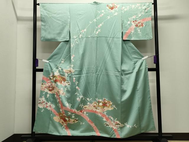 平和屋着物●訪問着　雲重ね地紙花文　金彩　正絹　逸品　CABG4485gh 27,885円