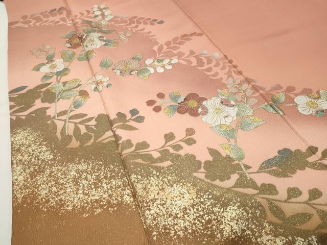 平和屋着物●訪問着　辻が花　シルエット　暈し染め　金銀彩　正絹　逸品　CABG4594gh_3