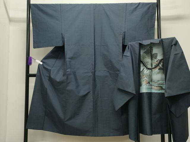 平和屋着物●男性　本場大島紬　アンサンブル　80亀甲　総詰め　正絹　逸品　CABG4604gh