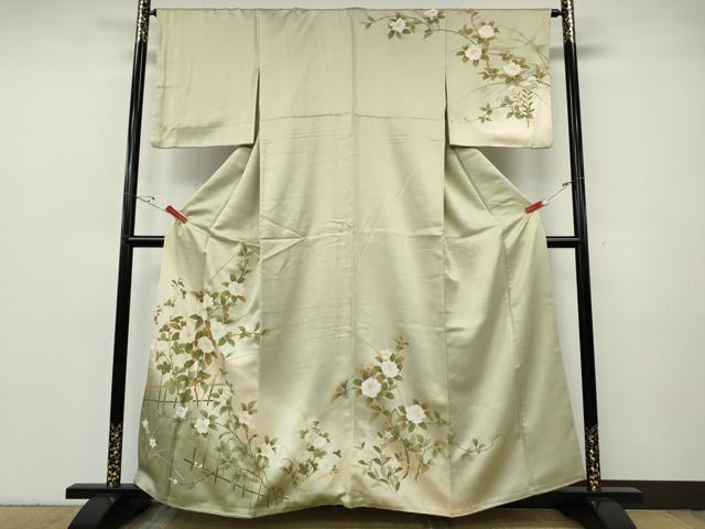 平和屋着物●訪問着　枝花文　暈し染め　金彩　鈴乃屋扱い　正絹　逸品　CABG5204ut