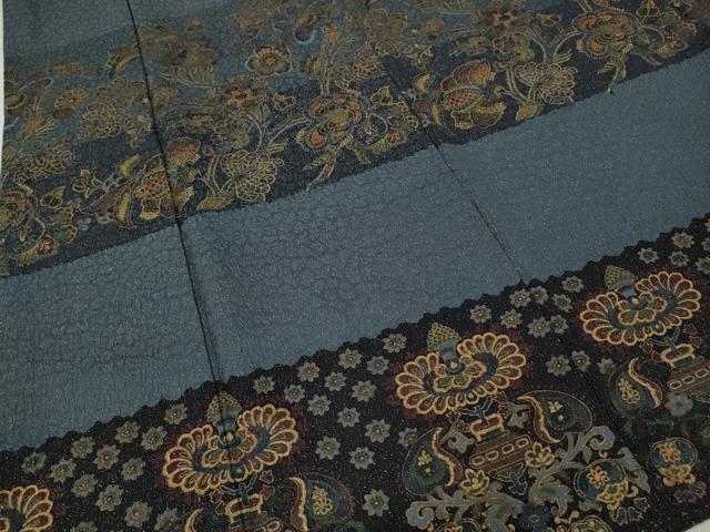 平和屋着物●前田仁仙　仁仙更紗　訪問着　銀通し地　正絹　逸品　CABG5375ut_3