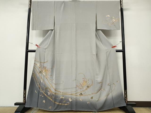 平和屋着物●訪問着　刺繍　乱菊熨斗花文　暈し染め　金銀彩　正絹　逸品　CABG5398ut 35,490円