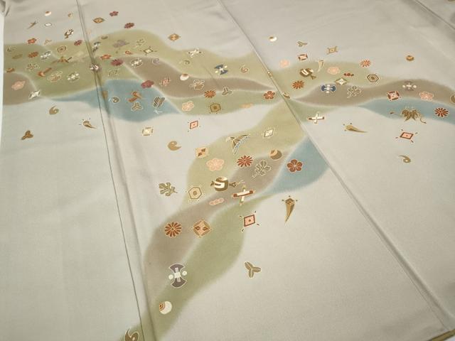 平和屋着物●訪問着　刺繍　道長宝尽くし文　金彩　正絹　逸品　CABG5501ut_3