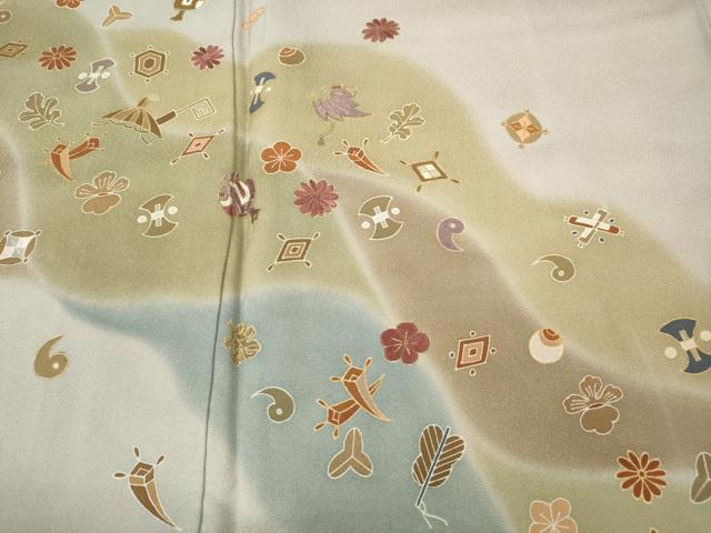 平和屋着物●訪問着　刺繍　道長宝尽くし文　金彩　正絹　逸品　CABG5501ut_2