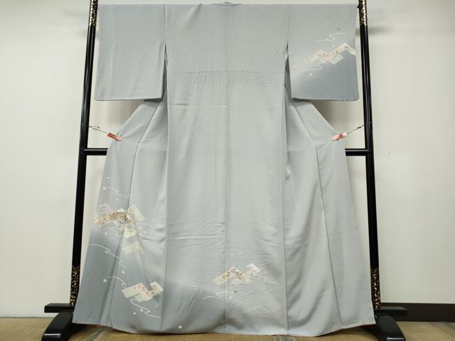 平和屋着物●訪問着　宝尽くし花文　暈し染め　金彩　鈴乃屋扱い　正絹　逸品　CABG5502ut