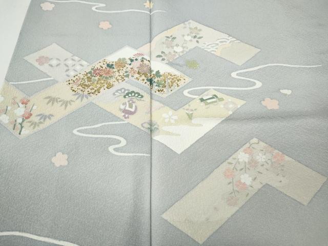 平和屋着物●訪問着　宝尽くし花文　暈し染め　金彩　鈴乃屋扱い　正絹　逸品　CABG5502ut_2