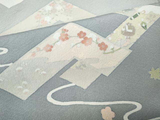 平和屋着物●訪問着　宝尽くし花文　暈し染め　金彩　鈴乃屋扱い　正絹　逸品　CABG5502ut_5