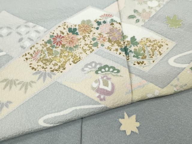 平和屋着物●訪問着　宝尽くし花文　暈し染め　金彩　鈴乃屋扱い　正絹　逸品　CABG5502ut_6