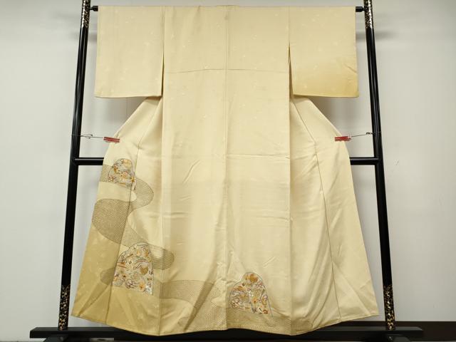 平和屋着物●訪問着　総刺繍　流水宝尽くし文　暈し染め　正絹　逸品　CABG5556ut