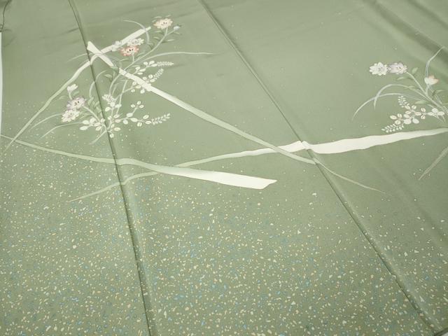 平和屋着物●訪問着　刺繍　草花文　金彩　正絹　逸品　CABG5570ut_3