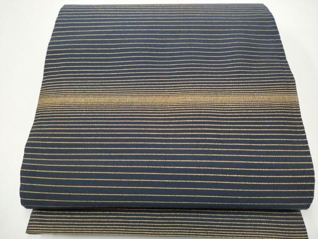平和屋着物●全通柄袋帯　横段文　金糸　正絹　逸品　CABG6179hy 21,450円