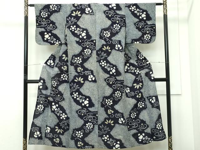 平和屋着物∴夏物　浴衣　有松鳴海絞り　流水草花文　綿　逸品　CABG7215rv 24,336円