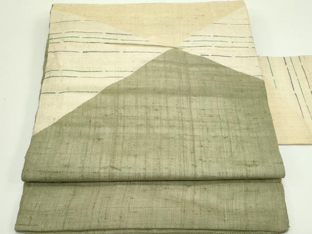 平和屋着物＊夏物　九寸名古屋帯　紬地　霞文　正絹　逸品　CABG7498rv 17,316円