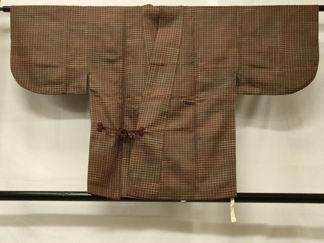 平和屋着物＃道中着　雨コート　格子柄　正絹　逸品　CABG8081in 11,388円