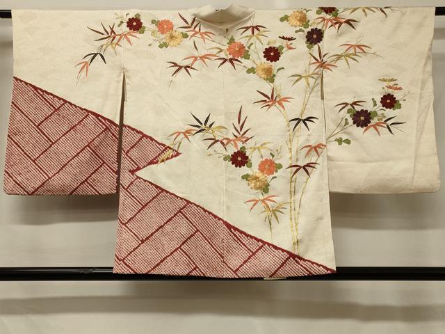 平和屋着物＃羽織　駒刺繍　絞り　笹竹菊文　正絹　逸品　CABG8383in 11,856円